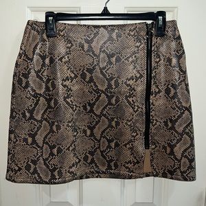 Snakeskin Mini Skirt